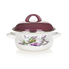 Banquet Kastrol smaltovaný LAVENDER 18 cm, 1,4 l, sada 4 ks