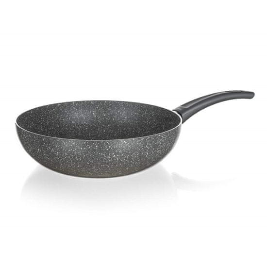 Banquet Pánev WOK s nepřilnavým povrchem GRANITE PR 28 x 8 cm, indukce, sada 4 ks