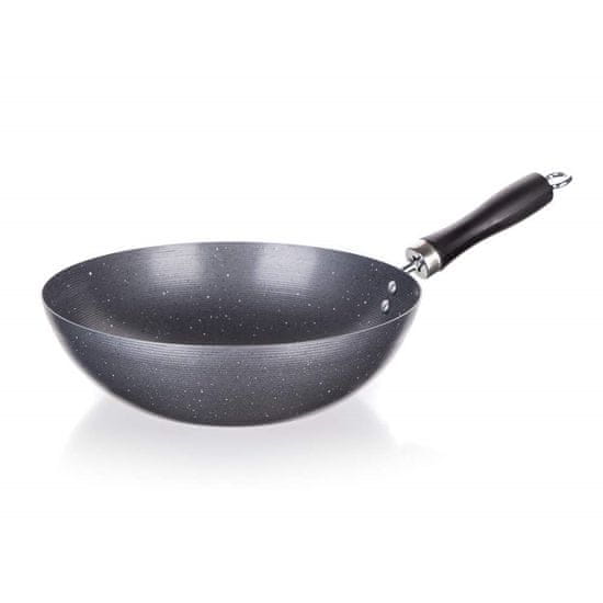 BANQUET Pánev WOK s nepřilnavým povrchem GRANITE Grey 28cm