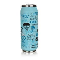 Banquet Termoska BE COOL Teenager Boys 430 ml, modrá, sada 4 ks