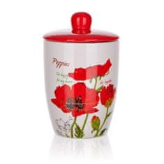 Banquet Dóza keramická s víčkem RED POPPY 600 ml, OK, sada 4 ks