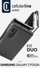 CellularLine Ochranný kryt Cellularline Fit Duo pro Samsung Galaxy Z Fold4, PU kůže, černý