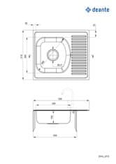 BPS-koupelny Dřez Techno s odkapávačem, nerez - ZMU 3113