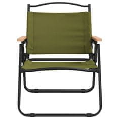 Vidaxl Kempingové židle 2 ks zelené 54 x 43 x 59 cm oxfordská látka