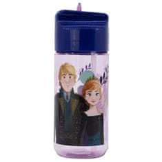 Stor Plastová láhev s výsuvným brčkem DISNEY FROZEN, Transparent Tritan, 430ml, 74236