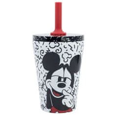 Stor Nerezová termo sklenička se silikonovou brčkem MICKEY MOUSE, 360ml, 74398