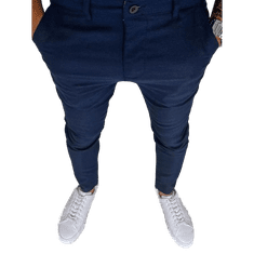 Dstreet Pánské kalhoty chinos CREA tmavě modré ux3967 s32