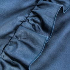 Eurofirany Eurofirany saténová přikrývka VENUS 160x200 tmavě modré s volánky