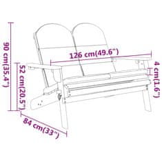 Petromila Zahradní lavice Adirondack s poduškami 126 cm masivní akácie