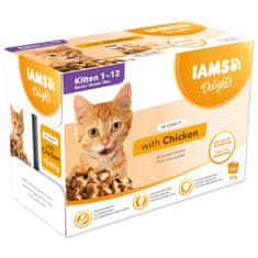 IAMS Kapsička IAMS Delights kitten kuře v omáčce multipack (12x85gr) 1020 g