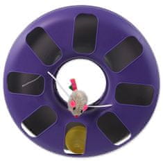 Plaček Hračka MAGIC CAT koulodráha kruh s myškou - fialovo-šedá 25 cm