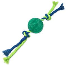 Plaček Hračka DOG FANTASY DENTAL MINT míček s provazem zelený 7 x 28 cm 1 ks