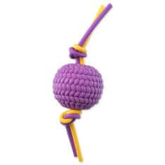 Plaček Hračka DOG FANTASY míček + flexi lana TPR pěna fialový 22 cm