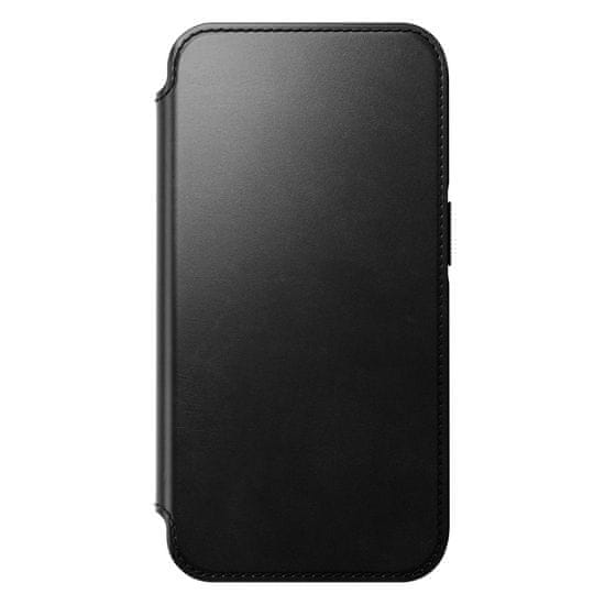 Nomad Modern Leather Folio pouzdro pro iPhone 14 Pro Max, černé Černá