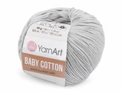 Kraftika 1ks (451) šedá nejsvětlější pletací příze baby cotton 50 g,