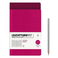 Aladine Notes Leuchtturm, A5, linkovaný (sada 2 ks) – červený