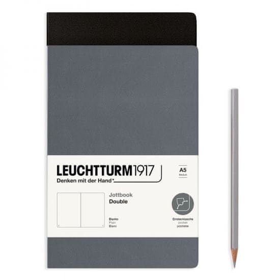 Aladine Notes Leuchtturm, A5, prázdný (sada 2 ks) – černý