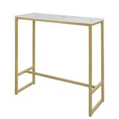 SoBuy SoBuy FSB34-G Barový stůl se zlatým kovovým rámem Vysoký stůl Kuchyňský stůl Kuchyňský bar 100x106x40cm