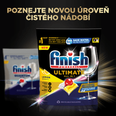 Finish Ultimate All in 1 Lemon Sparkle - kapsle do myčky nádobí 100 ks