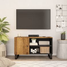 Greatstore TV stolek 80 x 33 x 46 cm masivní mangovník a kompozitní dřevo