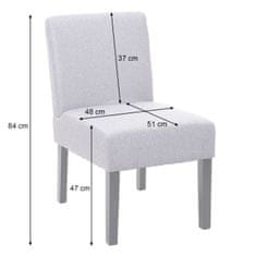 MCW Sada 6 jídelních židlí F61, lounge chair, látka/textil ~ tmavě šedá