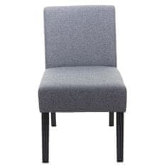 MCW Sada 6 jídelních židlí F61, lounge chair, látka/textil ~ tmavě šedá