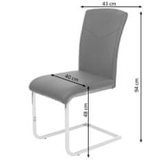 MCW Sada 2 jídelních židlí F36, konzolová kuchyňská židle, konferenční židle ~ imitace kůže, černá