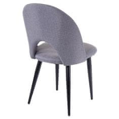 MCW Sada 2 jídelních židlí D73, kuchyňská židle, látka/textil ~ tmavě šedá