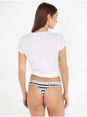 Tommy Hilfiger Tmavě modro-bílá dámská pruhovaná tanga Tommy Hilfiger Underwear XS