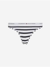 Tommy Hilfiger Tmavě modro-bílá dámská pruhovaná tanga Tommy Hilfiger Underwear XS