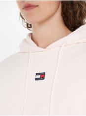 Tommy Jeans Světle růžová dámská mikina Tommy Jeans TJW XS Badge Hoodie XS