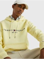 Tommy Hilfiger Světle žlutá pánská mikina Tommy Hilfiger Tommy Logo Hoody XL