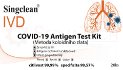 Singclean slinový antigenní rychlotest na COVID-19 koronavirus,20 ks