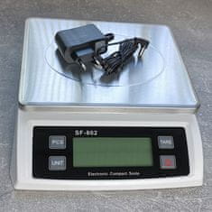 SF-802 digitální balíková váha do 30kg / 1g bílá