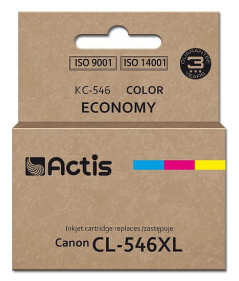 shumee Inkoustová kazeta Actis KC-546 (Canon CL-546XL; Supreme; 15 ml; 180 stran; červená, modrá, žlutá).