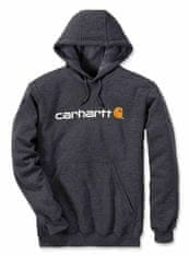 Carhartt Středně těžká karbonová mikina Signature Logo