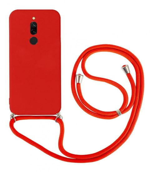 TopQ Kryt Xiaomi Redmi 8 červený se šňůrkou 93928