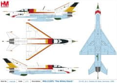 Hobby Master MIG-21SPS, Luftwaffe, "The White Shark" 22+02, JG-1, Drewitz Air Base, Německo, 1990, 1/72