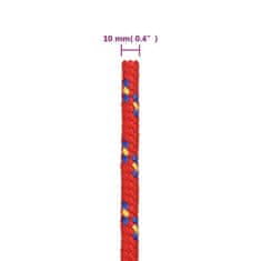 Vidaxl Lodní lano červené 10 mm 100 m polypropylen