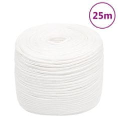 Greatstore Lodní lano celobílé 8 mm 25 m polypropylen