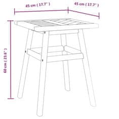 Vidaxl Odkládací stolek 45 x 45 x 60 cm masivní akáciové dřevo