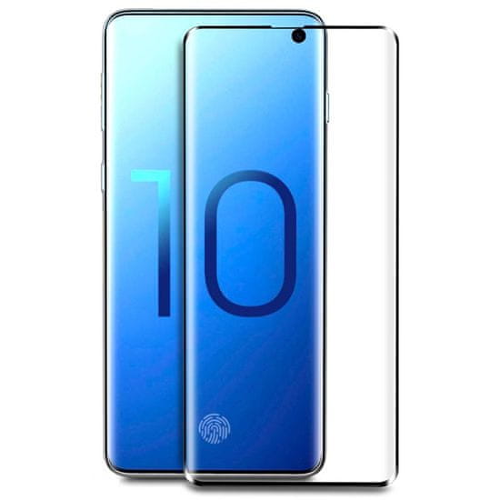 IZMAEL Tvrzené 3D sklo Izmael pro Samsung Galaxy S10 - Černá KP24243