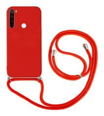 TopQ Kryt Xiaomi Redmi Note 8 červený se šňůrkou 93516