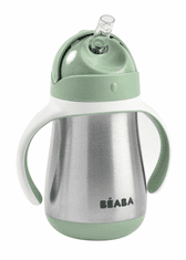 Béaba Hrnek termoizolační s brčkem nerez 250ml Sage Green