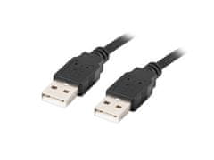 Lanberg Kabel USB-A 2.0 m/m 0,5 m černý CA-USBA-20CU-0005-BK