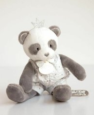 Kraftika Doudou dárková sada - plyšová hračka panda s dečkou 20 cm