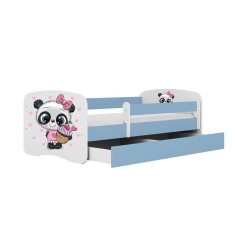 Kocot kids Dětská postel Babydreams panda modrá, varianta 80x160, bez šuplíků, s matrací