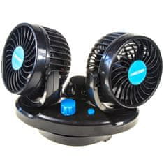 Aroso Ventilátor 12V Duo na palubní desku / oscilační