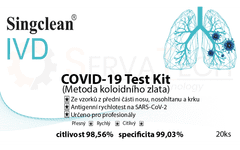 Singclean výtěrový antigenní rychlotest na COVID-19 koronavirus, 20 ks