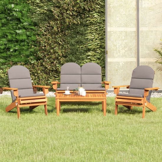 Greatstore 4dílná sada zahradního nábytku Adirondack masivní akácie